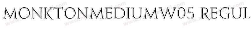 MonktonMediumW05 Regular Regular字体转换